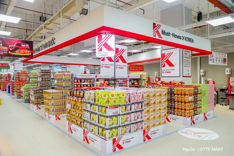Khu vực sản phẩm từ Hàn Quốc đặc trưng của LOTTE MART sự kiến sẽ có mặt tại siêu thị LOTTE MART Bắc Giang