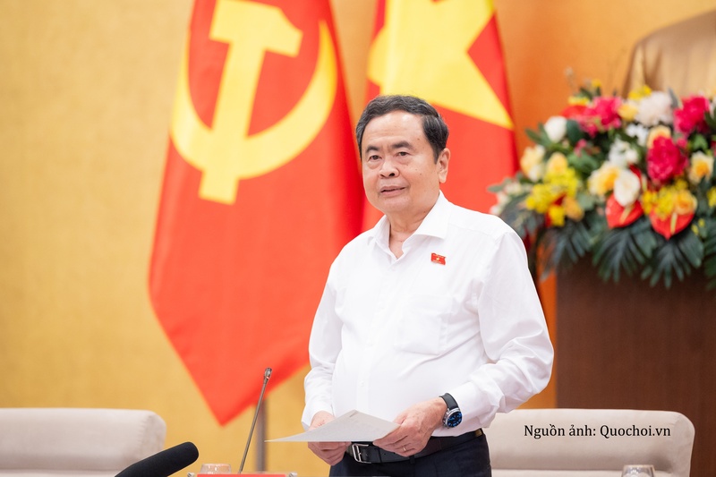 Chủ tịch Quốc hội Trần Thanh Mẫn phát biểu tại Hội nghị. Ảnh: Vũ Hiếu