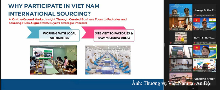 Thương vụ giới thiệu triển lãm Vietnam International Sourcing tại hội thảo trực tuyến.