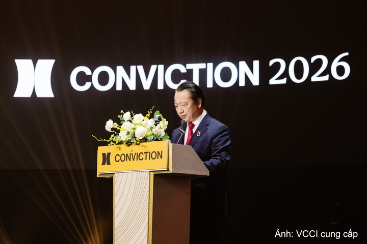 Phó Chủ tịch VCCI Nguyễn Quang Vinh phát biểu tại sự kiện.