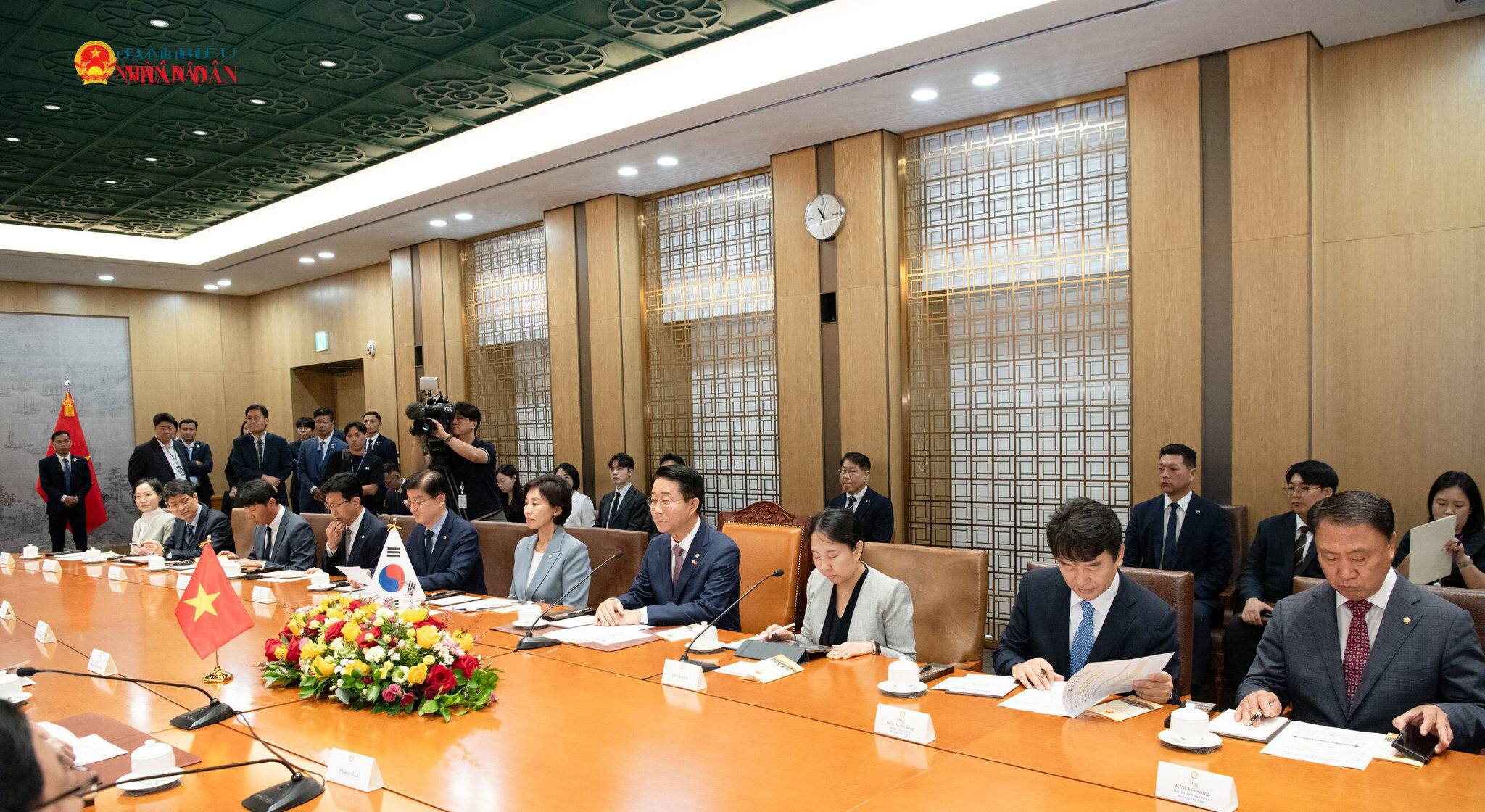 Chủ tịch Quốc hội Hàn Quốc Cho Jeong Sik hội đàm với Chủ tịch Quốc hội Trần Thanh Mẫn.