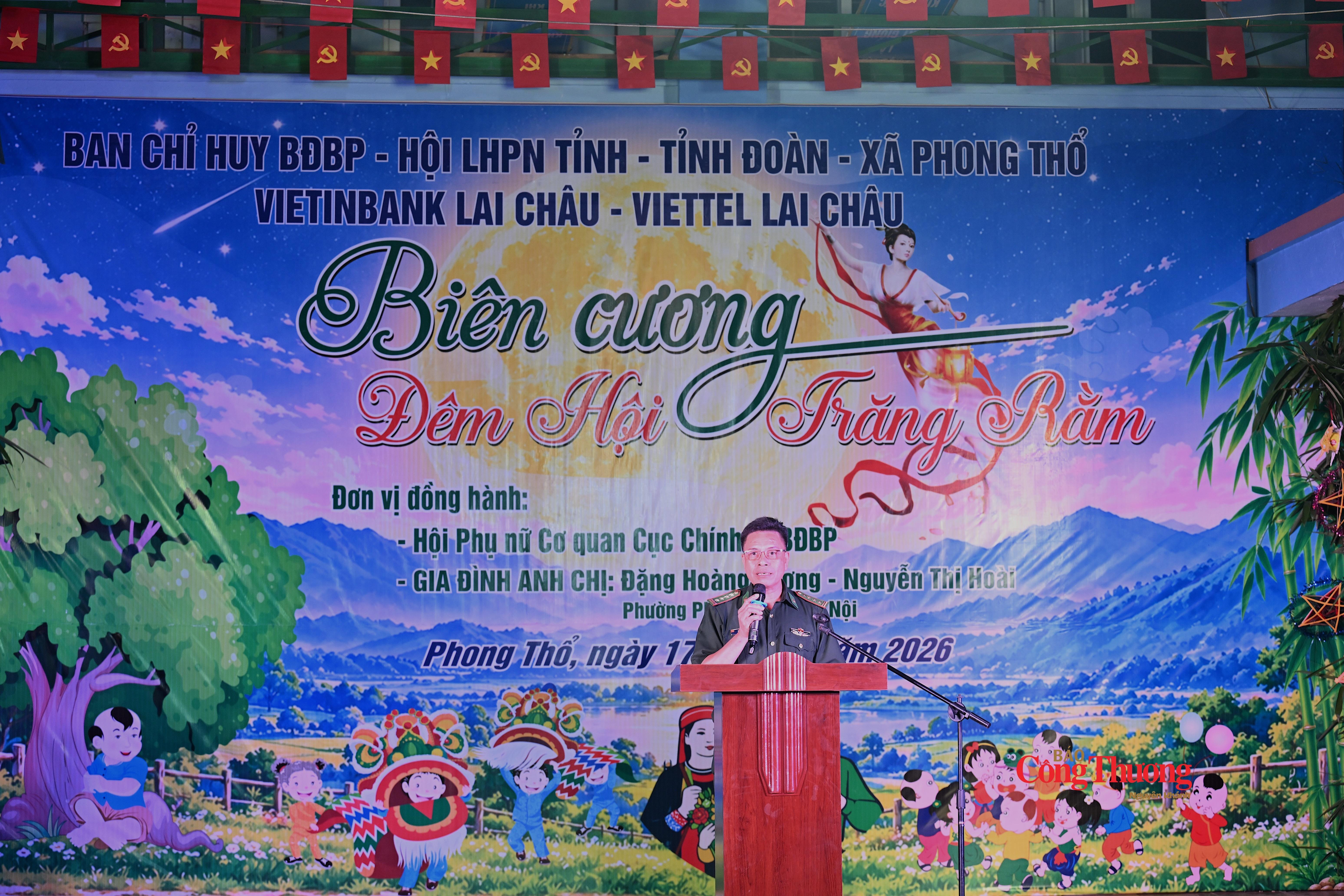 Đại tá Lê Công Thành, Phó Chính ủy Ban Chỉ huy BĐBP tỉnh Lai Châu phát biểu tại chương trình.